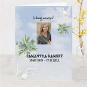 Carte de confort moderne Blue Sky (Fleur jaune)