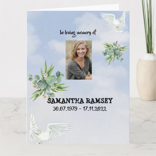 Carte de confort moderne Blue Sky (Devant)