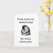 Carte de congé de maternité, Mignonne, Vous nous m (Fleur jaune)