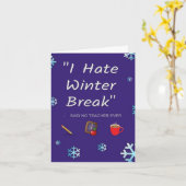 Carte de congé d'hiver de l'enseignant (Fleur jaune)