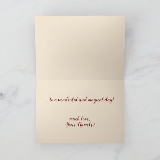 Carte de congratulation originale (Intérieur)