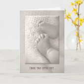 Carte de congratulation pour bébé (Fleur jaune)