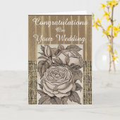 Carte de congratulation rustic (Fleur jaune)
