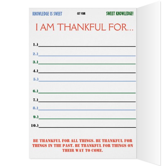 CARTE DE CONNAISSANCE SUCRÉE (Intérieur (Gauche))