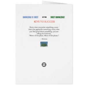 CARTE DE CONNAISSANCE SUCRÉE