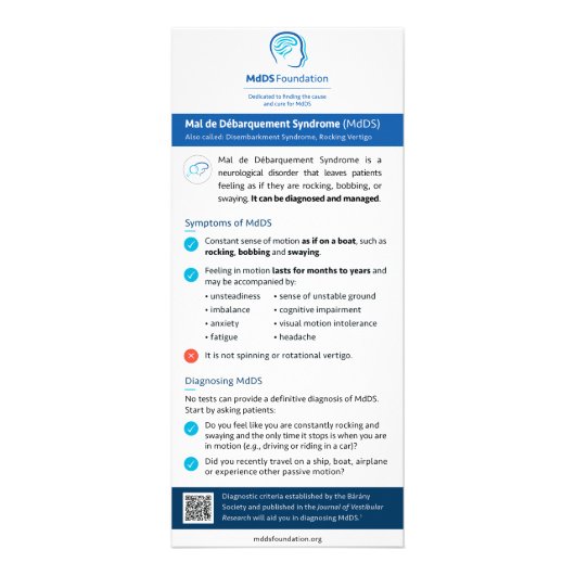 Carte de connaissances, infos MdDS pour les médeci (Devant)