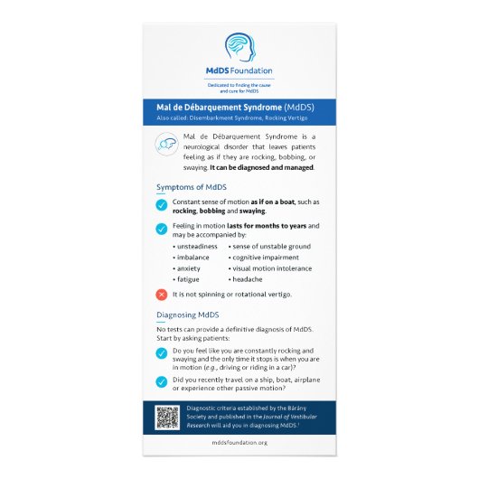 Carte de connaissances, infos MdDS pour les médeci (Devant)