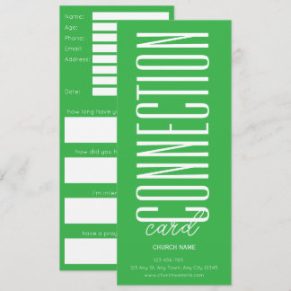 Carte de connexion de l'église Cool Green