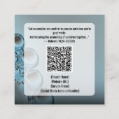 Carte de connexion de l'église de l'eau bleue mode (Dos)