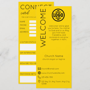 Carte de connexion de l'église dorée minimaliste