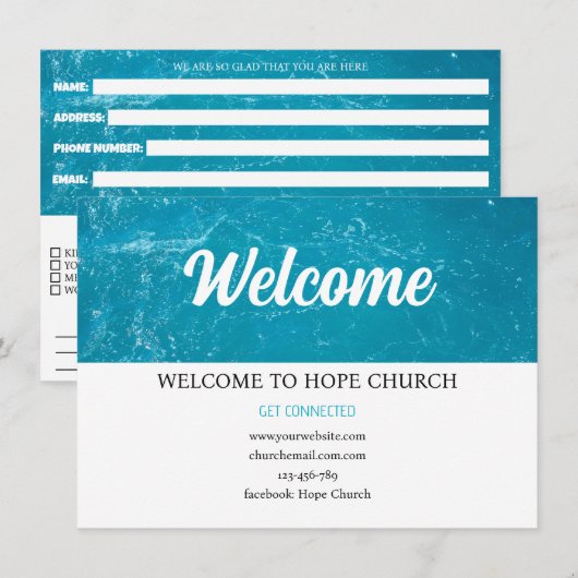 Carte de connexion de l'église Open Hearts (Devant / Derrière)