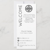 Carte de connexion d'église blanche minimaliste (Devant)