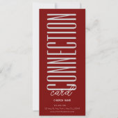 Carte de connexion d'église Deep Red (Devant)