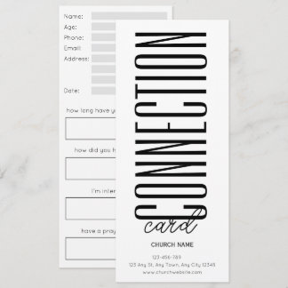 Carte de connexion d'église monochrome