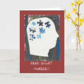 Carte de conscience de lésion cérébrale (Fleur jaune)