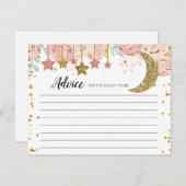 Carte de conseil à scintillement or. (Devant / Derrière)