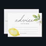 Carte de conseil au citron, aux Feuilles et aux fl<br><div class="desc">La carte au citron parfaite pour que les invités écrivent leurs conseils pour la mariée ! Vous pouvez également customiser le destinataire de ce carte pour notes. Par exemple : "Pour les jeunes mariés",  F'or la future maman",  "Pour Shannon",  etc... </div>
