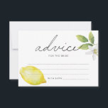 Carte de conseil au citron, aux Feuilles et aux fl<br><div class="desc">La carte au citron parfaite pour que les invités écrivent leurs conseils pour la mariée ! Vous pouvez également customiser le destinataire de ce carte pour notes. Par exemple : "Pour les jeunes mariés",  F'or la future maman",  "Pour Shannon",  etc... </div>