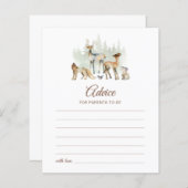 Carte de conseil aux parents d'animaux de bois (Devant / Derrière)