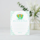 Carte de conseil aux parents de Baby shower de din (Debout devant)