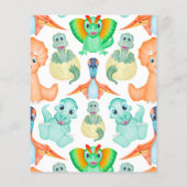 Carte de conseil aux parents de Baby shower de din (Dos)