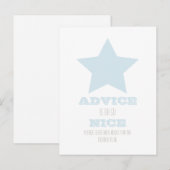 CARTE DE CONSEIL BABY SHOWER (Devant / Derrière)
