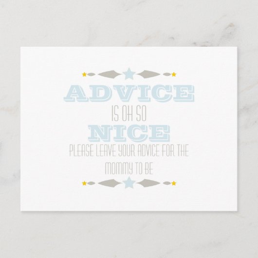 CARTE DE CONSEIL BABY SHOWER (Devant)