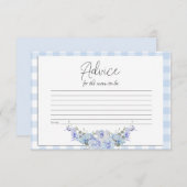 Carte de conseil baby shower | Baby shower BOHO bl (Devant / Derrière)