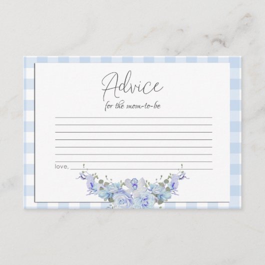 Carte de conseil baby shower | Baby shower BOHO bl (Devant)