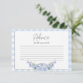 Carte de conseil baby shower | Baby shower BOHO bl (Debout devant)