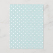 Carte de conseil Baby shower Blue Green Pois (Dos)