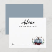 Carte de conseil Baby shower Blue Little Citrouill (Devant / Derrière)