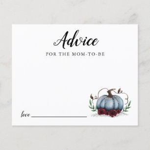 Carte de conseil Baby shower Blue Little Citrouill