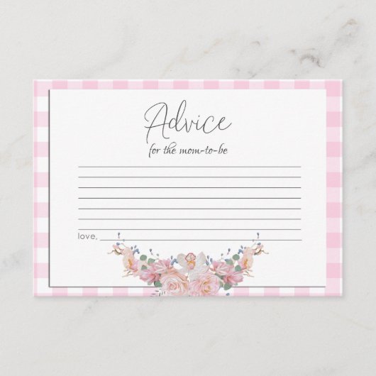 Carte de conseil baby shower | BOHO Baby shower ro (Devant)