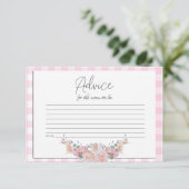 Carte de conseil baby shower | BOHO Baby shower ro (Debout devant)