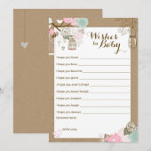 Carte de conseil baby shower - Cages et jarres à p (Devant / Derrière)