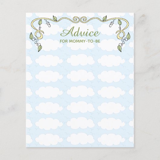 Carte de conseil baby shower "Castle in the Sky/Ye (Devant)