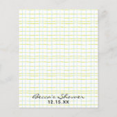 Carte de conseil baby shower "Chouette verte bleue (Dos)