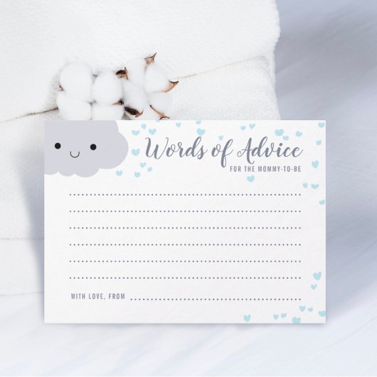 Carte de conseil Baby shower Couples Familles Mets