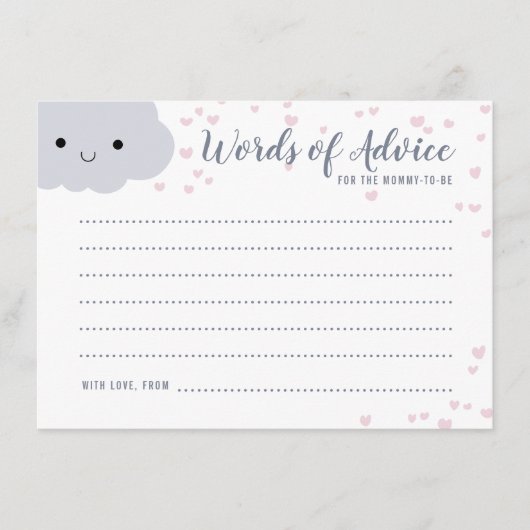 Carte de conseil Baby shower Couples Familles Mets (Devant)