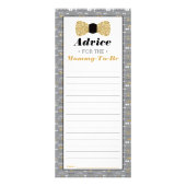 Carte de conseil baby shower, Cravate Bow (Devant)