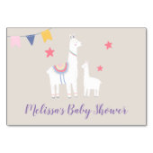 Carte de conseil Baby shower Cute Llama Pastel (Dos)