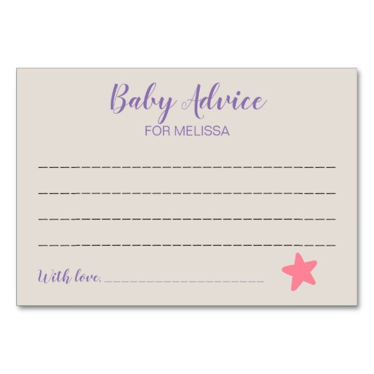 Carte de conseil Baby shower Cute Llama Pastel (Devant)