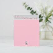 Carte de conseil baby shower "Dauphin rose/gris" (Debout devant)