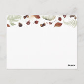 Carte de conseil Baby shower d'automne (Dos)