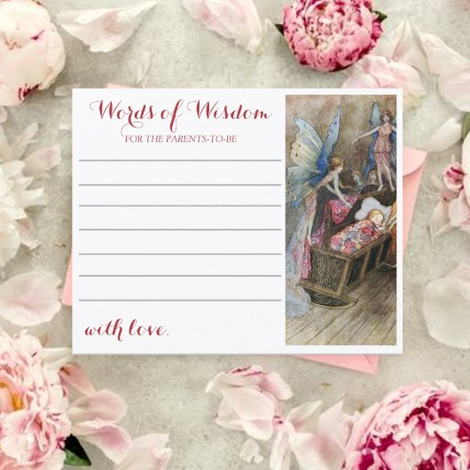 Carte de conseil Baby shower de bénédiction pour b