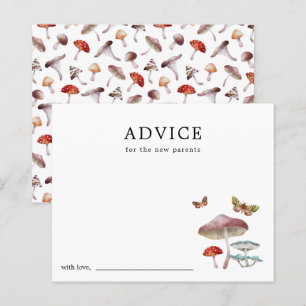 Carte de conseil Baby shower de champignons