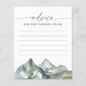 Carte de conseil Baby shower de montagne (Devant)