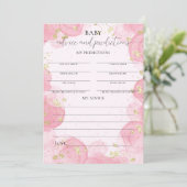 Carte de conseil Baby shower de Parties scintillan (Debout devant)