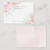 Carte de conseil Baby shower de Rose d'aquarelle r (Devant / Derrière)